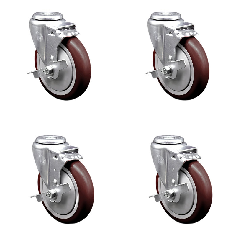 Polyurethane Caster, Maroon