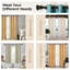 Tringle à rideaux pour fenêtre Deco de 44 à 120 po, tringle à draperie extensible en métal robuste de 1 po, tringle à rideaux réglable avec faîteaux décoratifs Quatro pour le salon, pierre foncée