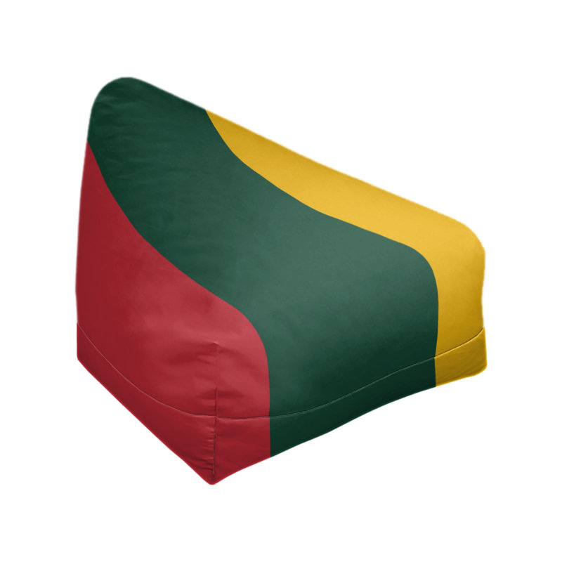 Bean Bag Cover, 30" H x 27" W x 2" D, Iron Range Red/Forest Green/Harvest Gold