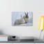 «Snow Hare Couple», art mural animaux-182939203