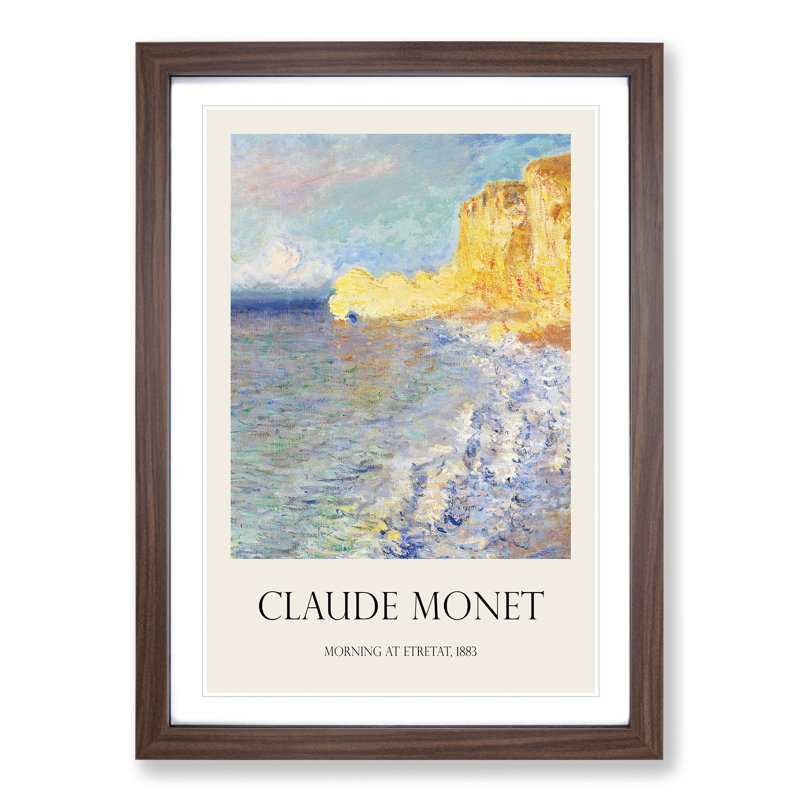 Morning in Etretat by Claude Monet - Picture Frame Painting, 36cm H x 27cm W x 2cm D