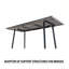 Table de salle à manger de cuisine moderne extensible de 55,12 à 70,87 po, table de salle à manger rectangulaire en bois aggloméré pour 4 à 6 personnes, style industriel médiéval, avec pieds en métal noir, convenant à la maison et à la cuisine (gris)