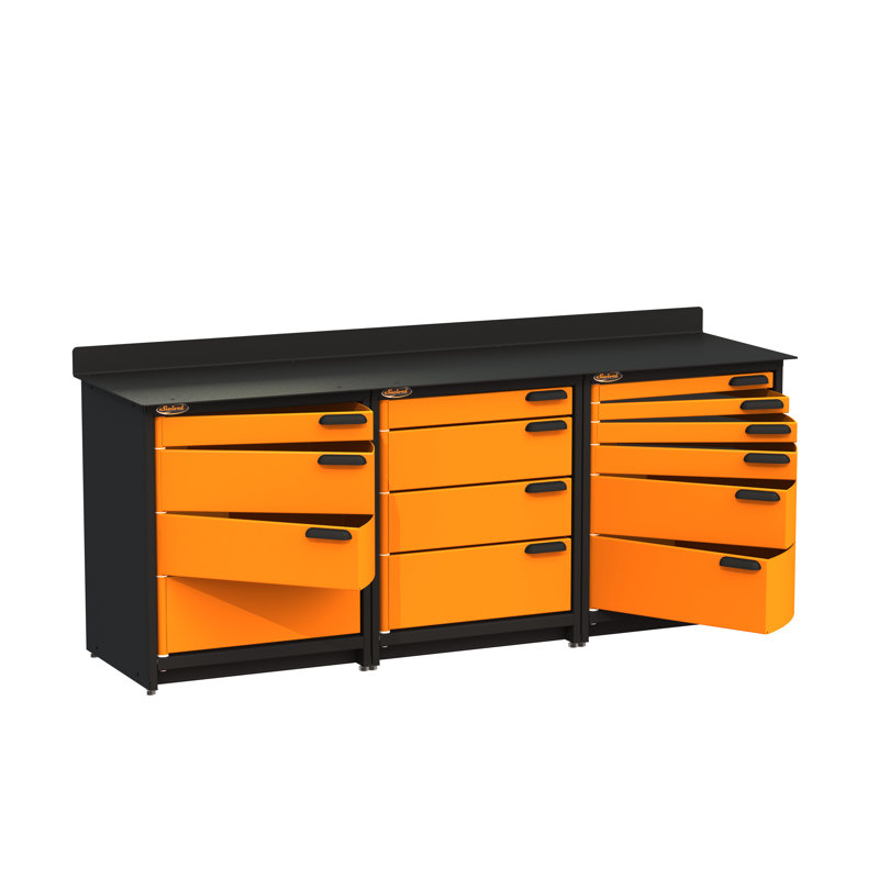 Ensemble d'armoires de rangement 3 pièces H 36 po x l 120 po x P 24 po