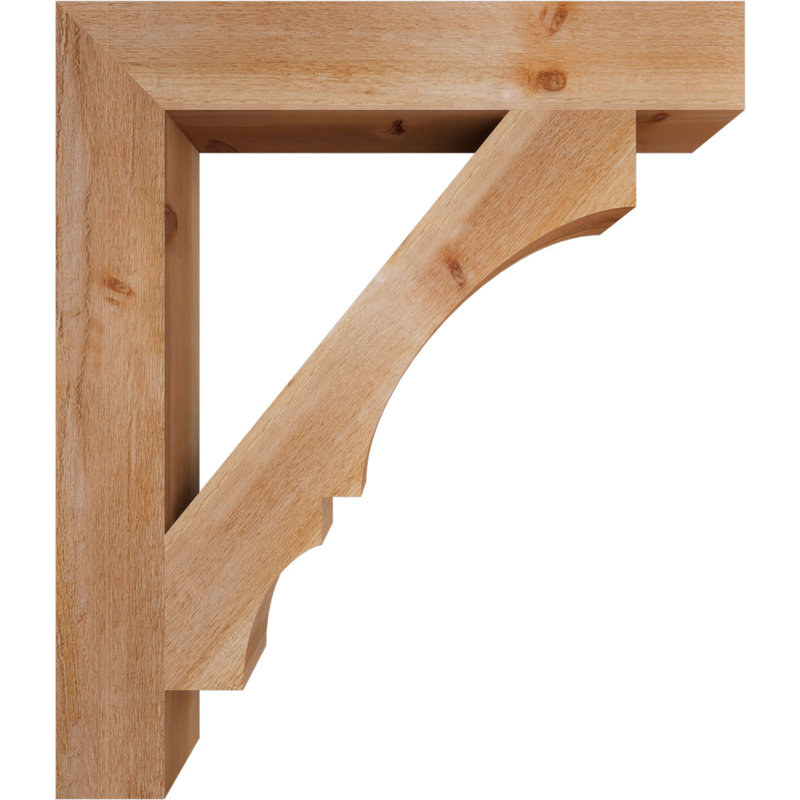 Support de bloc Balboa, Cèdre rouge de l'Ouest brut, L 6 po x P 38 po x H 44 po