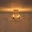 4 - Light Bead Clear Crystal Drop Candle Semi Flush Mount