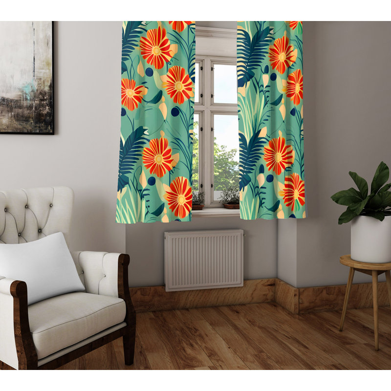 Paire de rideaux semi-transparents Daran, L 20 po x L 82 po
