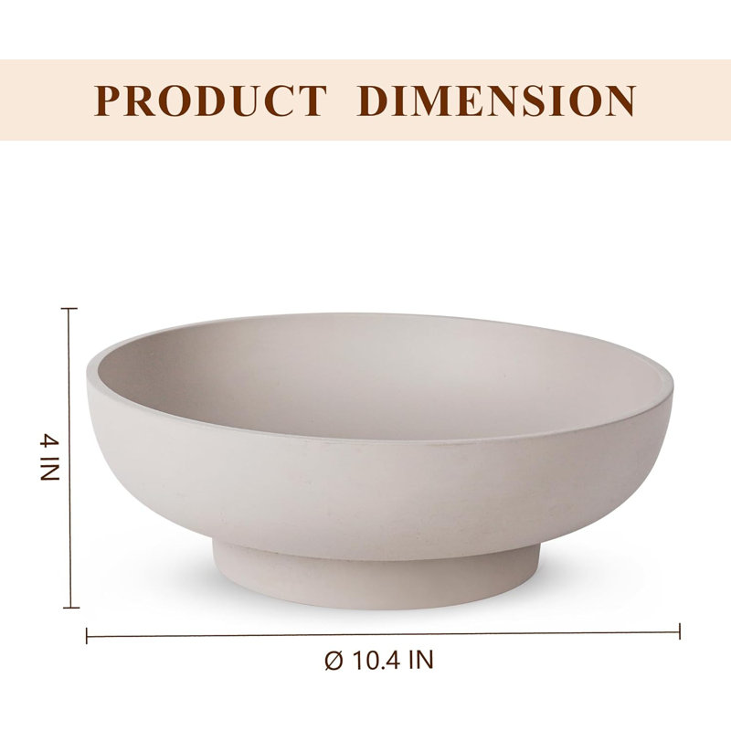 Grand bol décoratif gris