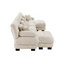 Canapé-lit Cloud Canapé avec 2 repose-pieds et canapé-lit modulaire en chenille 3 places-55351449-55351454