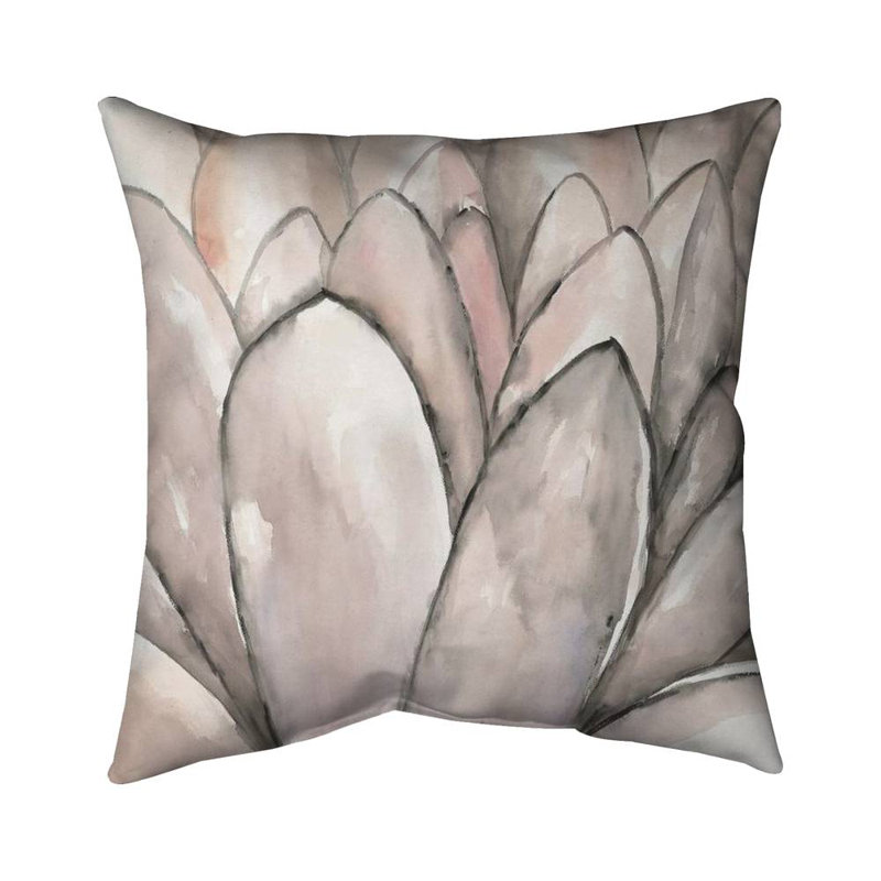 Blush pink flower - 20"x20" Throw pillow cover - Poly twill - Print on demand
