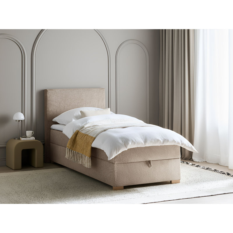 Pocketsprung Divan Bed Set, Taupe, European Single (90 x 200 cm)