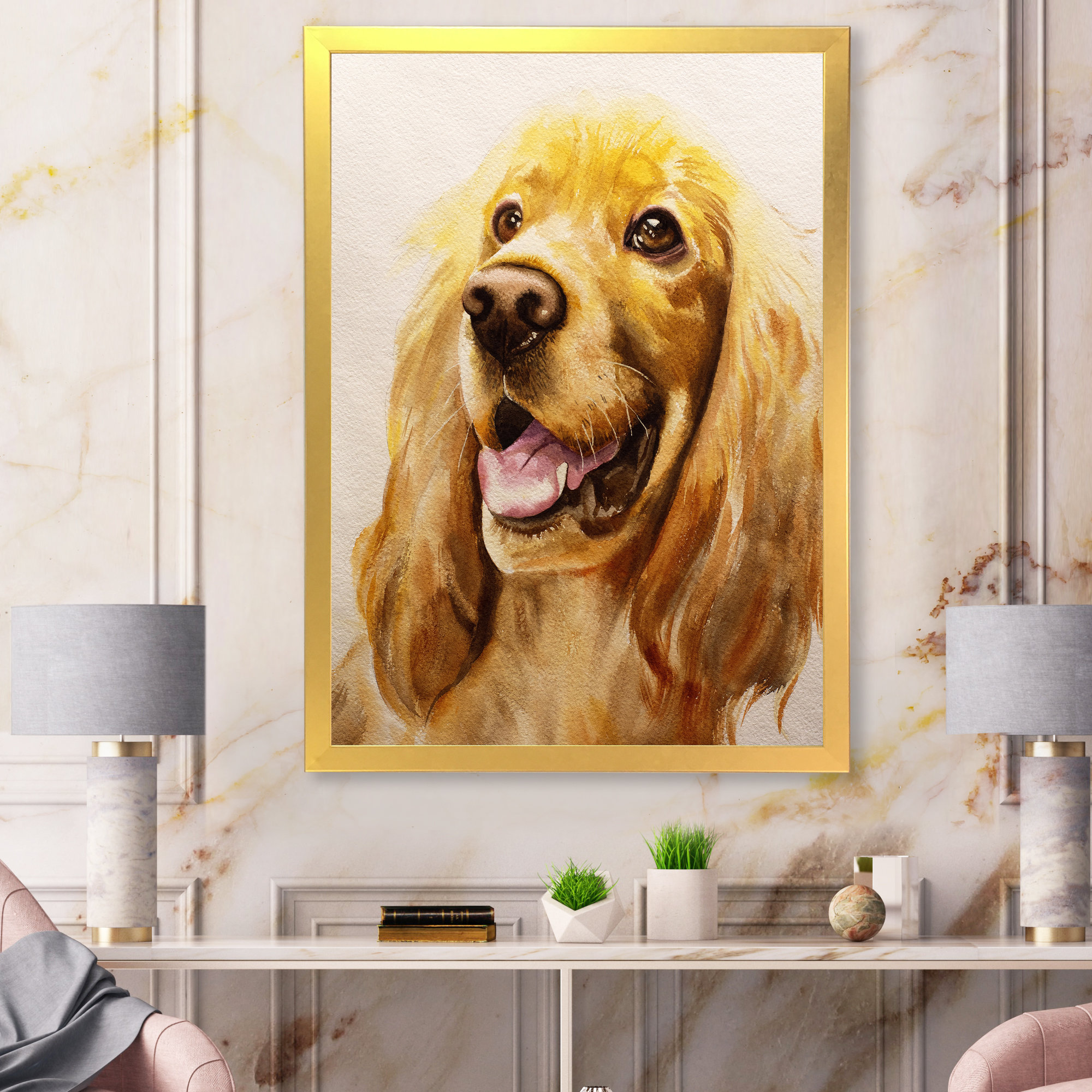 Cocker spaniel wall clearance art