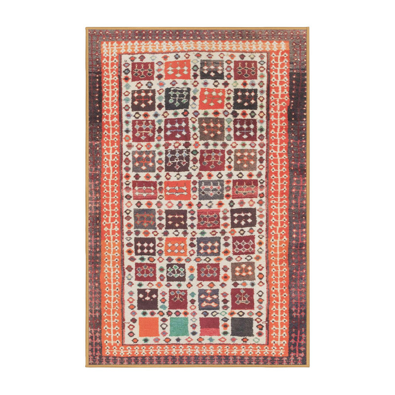Abstract Indoor Rug, Rectangle 4' x 6'