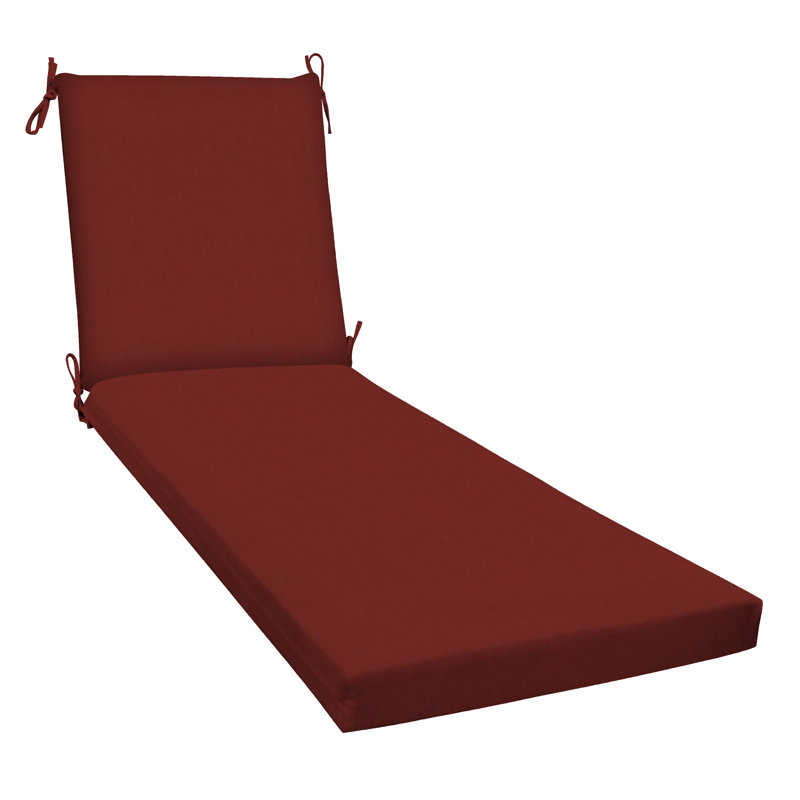 Meridian Outdoor Chaise Lounge Cushion – Weather-Resistant, Reversible, Plush Comfort, Russet, 70" L x 21.5" W