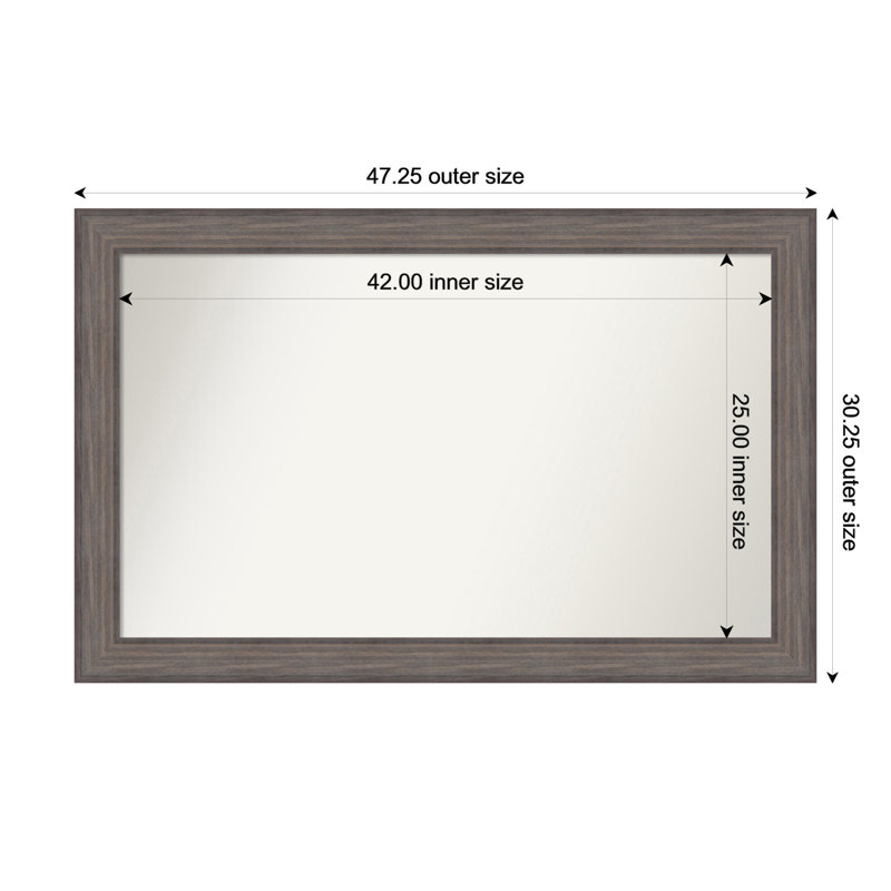 Miroir Hannaley, 30,25 po x 47,25 po, Rectangle