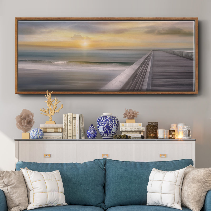 Sundown- Framed Canvas, 12" H x 30" W