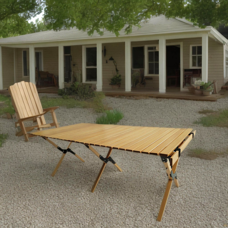 Table de salle à manger pliable en bois