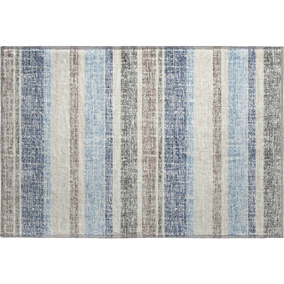 Premium Machine Washable Mayfield AMF2122 Striped Rug