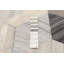 Tapis gris clair / brun en cuir fait à la main à motif géométrique Nonnie-1578008093
