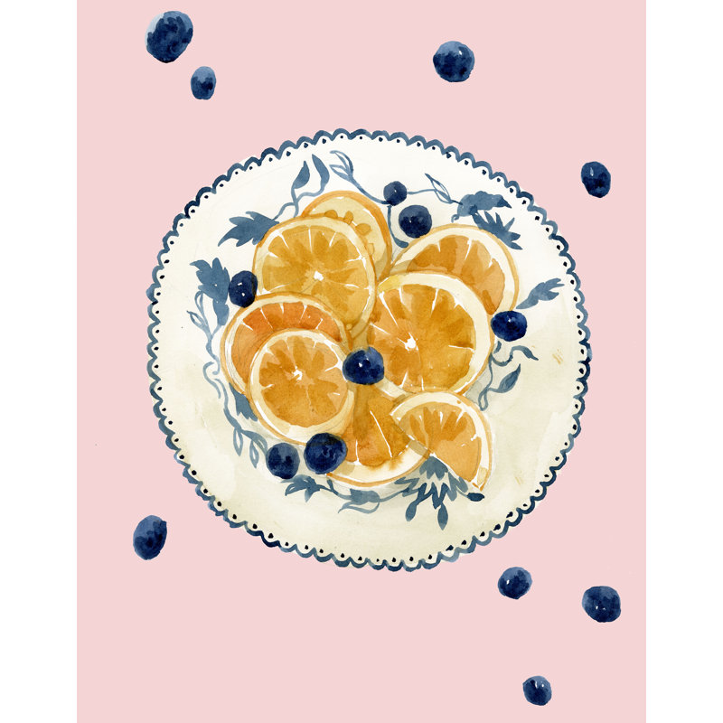 " Plate Of Oranges " Painting Print, 30" H x 20" W