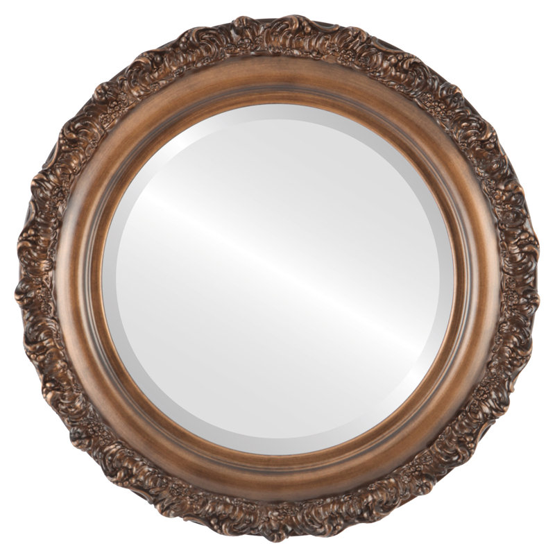 Miroir d'appoint Winegar, 19 po x 19 po, Coucher de soleil doré