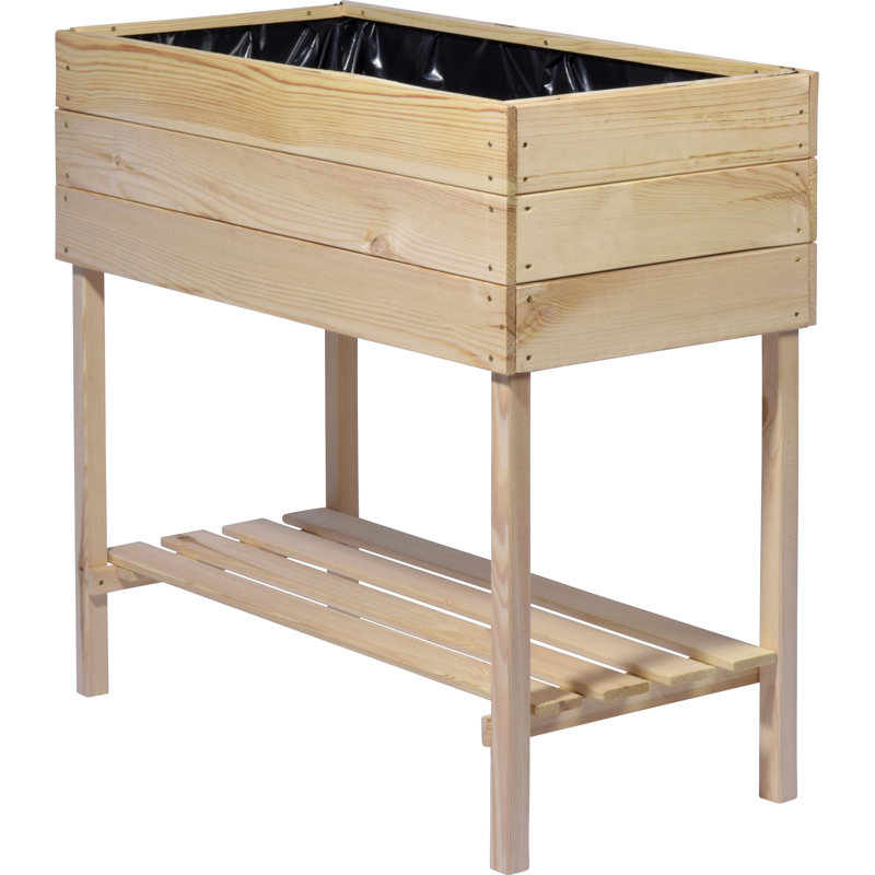 Handmade Wood Raised Bed