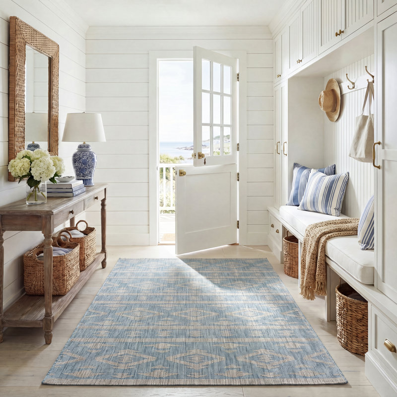 Amarien Southwestern Indoor/Outdoor Area Rug, Rectangle 5'3" x 7'7"