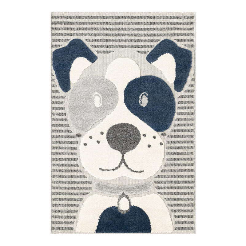 Unique Loom Doggo Whimsy Kids Rug, Rectangle 4'1" x 6'1"