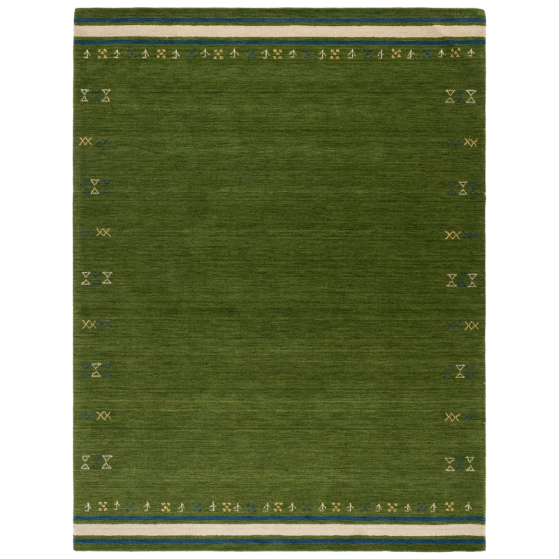 Himalaya Hand Loomed Wool Geometric Indoor Rug, 6'-0" x 8'-0" Rectangle