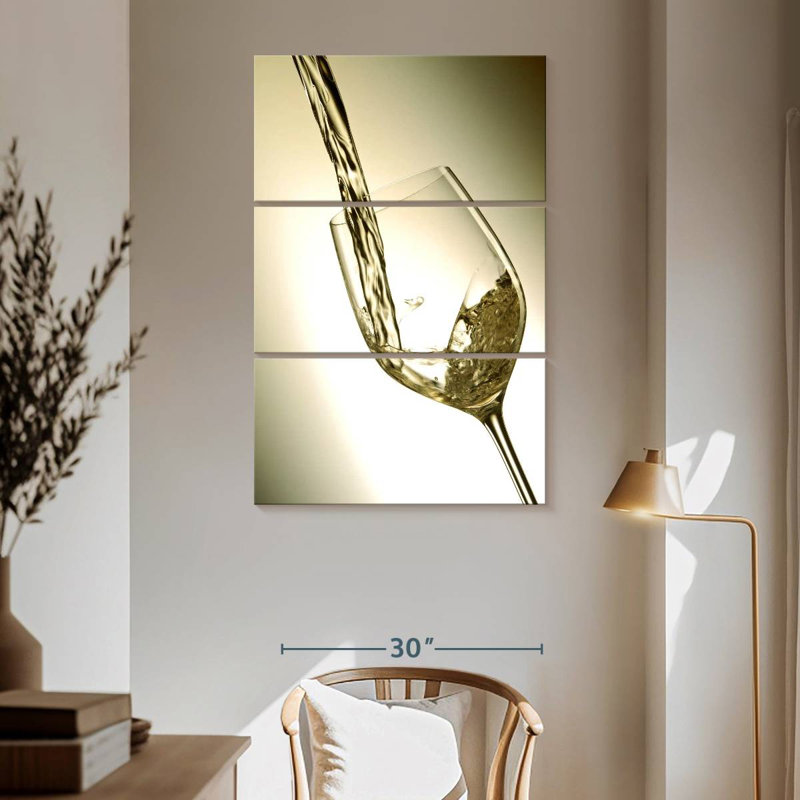 Yarlin White Wine Flow, 65" H x 42" W