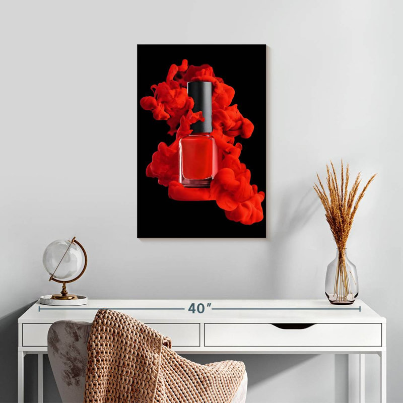 Shuttleworth Cloudy Red Nail Polish, 24" H x 16" W