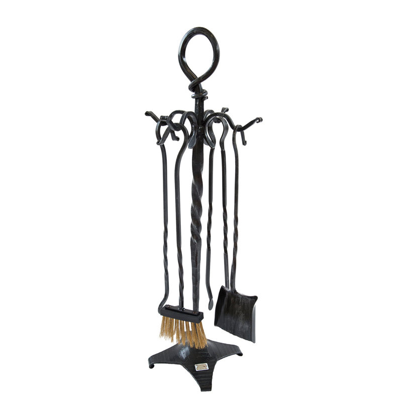 Tiberius Iron Fireplace Tool Set