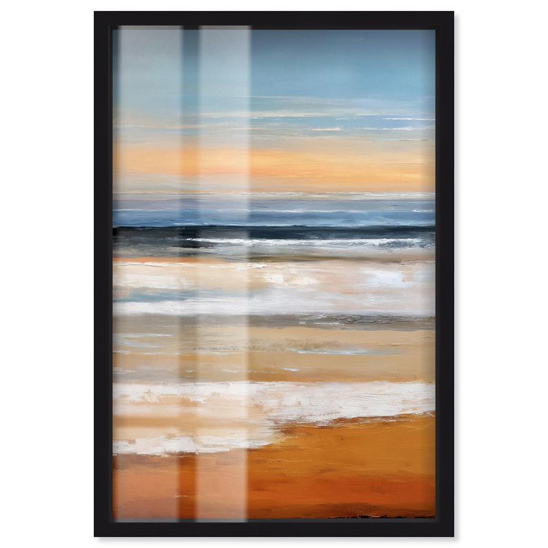«Ode to the Ocean I Living Room Art Shadowbox» par Art Remedy, H 55 po x l 37 po, Noir