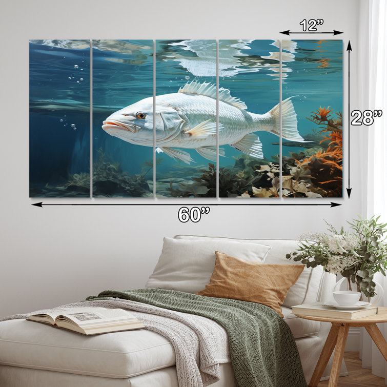 Fishing Serenity Seas II - Animals Metal Wall Decor Set Dovecove