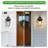 21"(H) Outdoor Wall Lantern Light (1-Pack), Modern Black Die‑Cast Aluminum & Clear Glass Sconce, Waterproof Anti‑Rust Exterior Light For Porch Patio Garden (Bulbs Not Included)