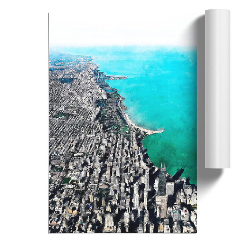 View of Doha in Qatar - Unframed Graphic Art, 30cm H x 21cm W x 0.1cm D