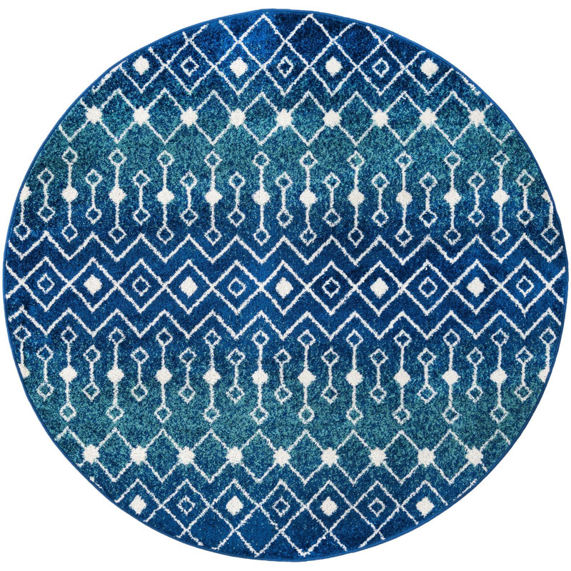 Geometric Indoor Rug, Round 6'