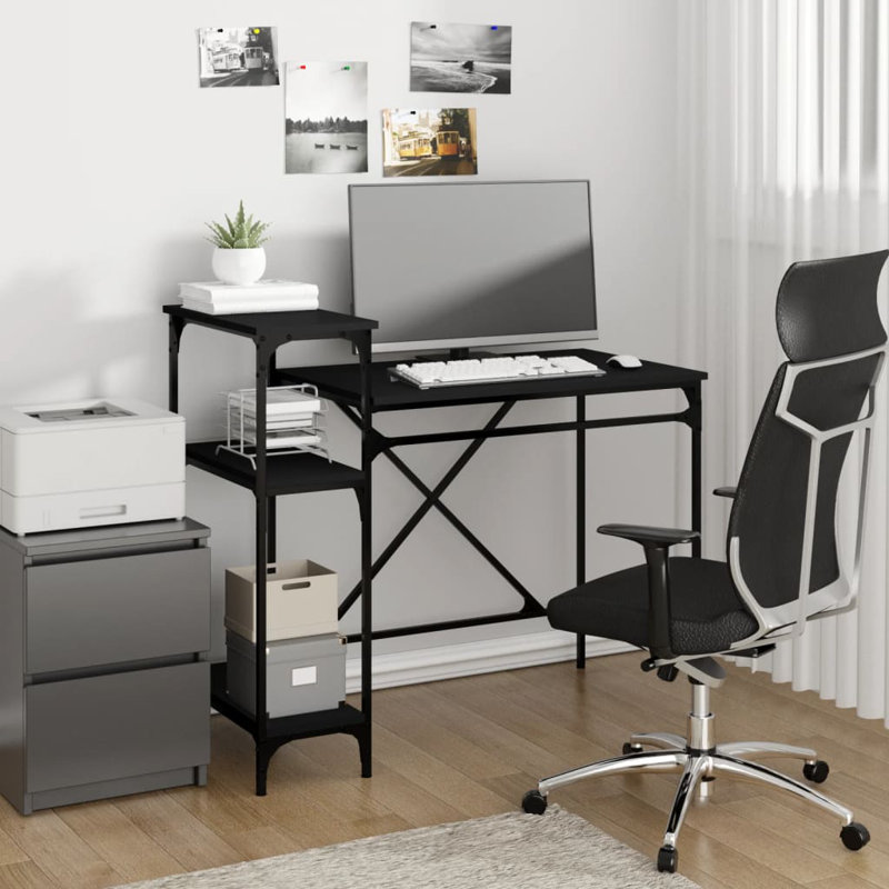 Yandell Metal Base Computer Desk, Black