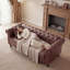 Canapé Chesterfield traditionnel à 3 places de 83,1 po de large Fynlie, canapé à accoudoirs roulés en similicuir avec dossier capitonné-1554671444