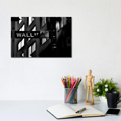 Wall Street Sign - Wrapped Canvas Print