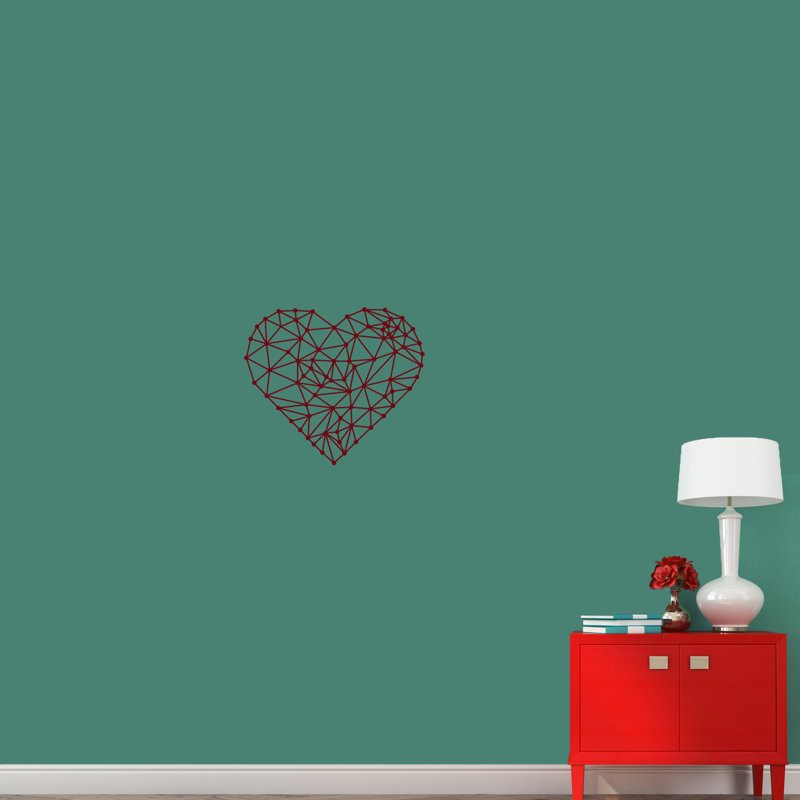 Abstract Non-Wall Damaging Wall Decal, Cranberry