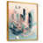 Toile avec cadre flottant or