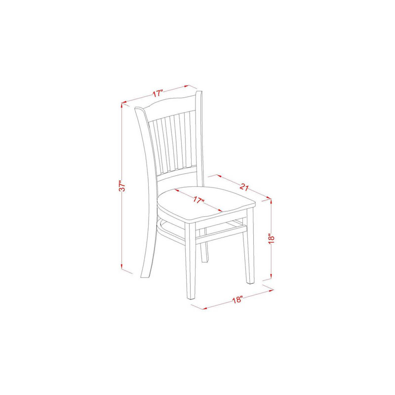 Ensemble de table de salle à manger en bois massif, Lin blanc,  3 pièces: 1 table, 2 chaises, Lin blanc
