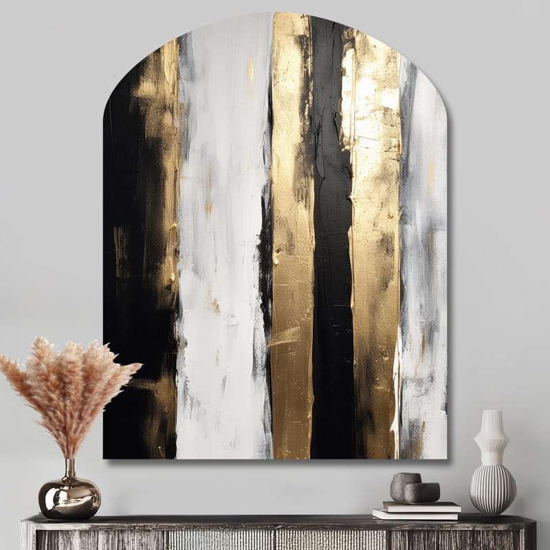 Engstrom - Sculpture murale abstraite en métal - Forme d'arche, H 43 po x l 33 po