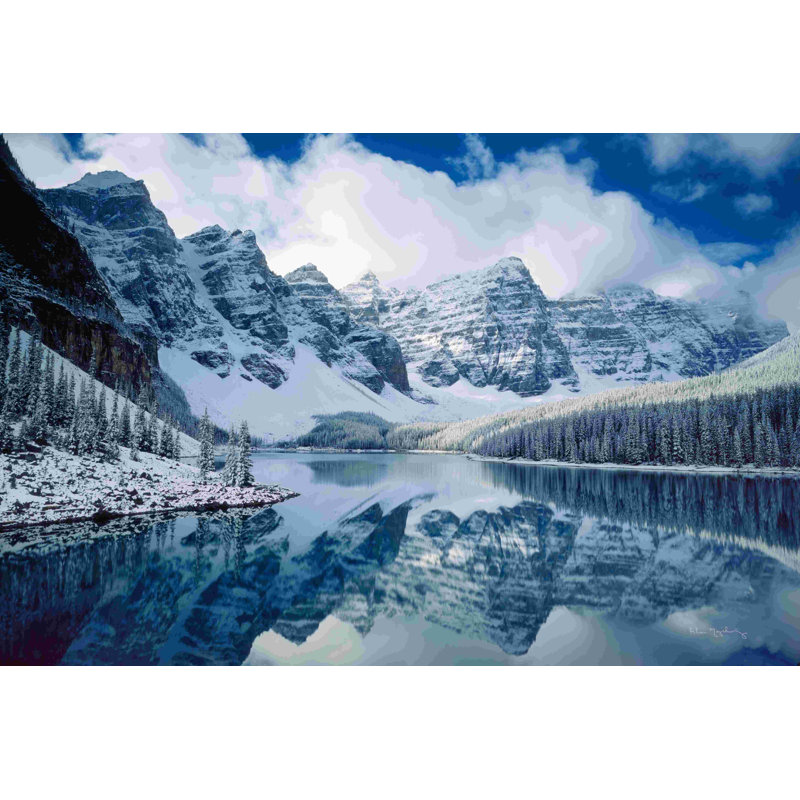 Lac Moraine bleu / blanc, H 32 po x l 48 po
