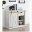 Table de salon de style rustique blanc antique 1 pièce