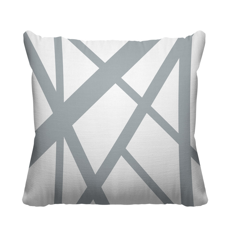 Shelly Outdoor Reversible Throw Pillow, 17W" x 17H", Grey