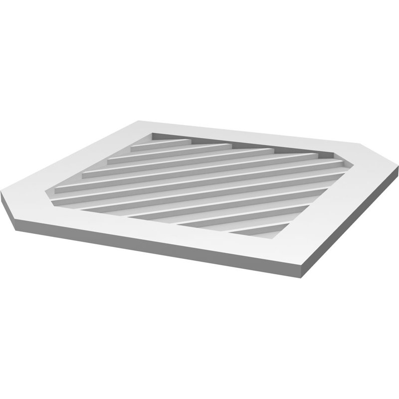 Ventilé vertical à pignon vertical 11/12 po, H 1 po x l 34 po x L 38 po