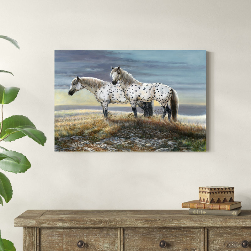 " Appaloosa Sundown " Painting Print, 24" H x 36" W x 1.25" D