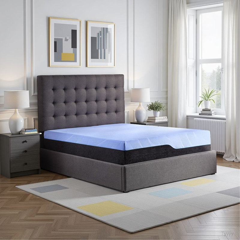 Refresh 12 Inch Hybrid Cooling Gelcare Memory Foam And Coil Adult Mattress, Cal King Size, California King