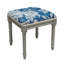 Tabouret de coiffeuse en lin gris avec pivoine grise-1283452774-1283452793